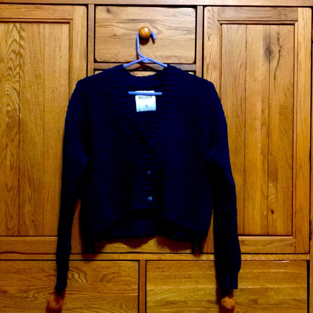 Navy blue hollister sweater XS